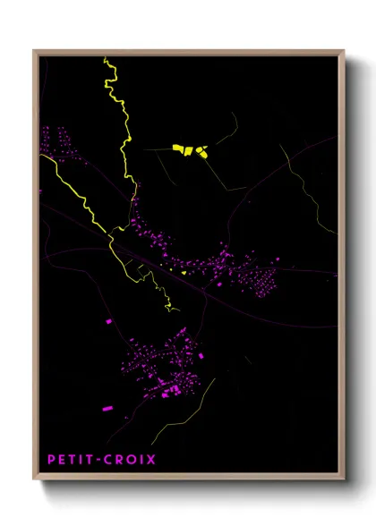 Une affiche de carte sur Petit-Croix