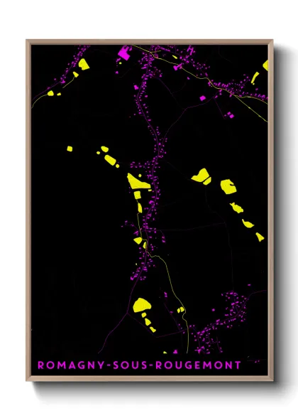Une affiche de carte sur Romagny-sous-Rougemont