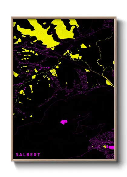 Une affiche de carte sur Salbert