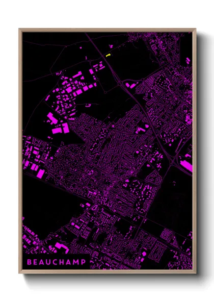 Une affiche de carte sur Beauchamp