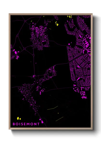 Une affiche de carte sur Boisemont