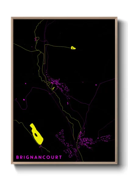 Une affiche de carte sur Brignancourt