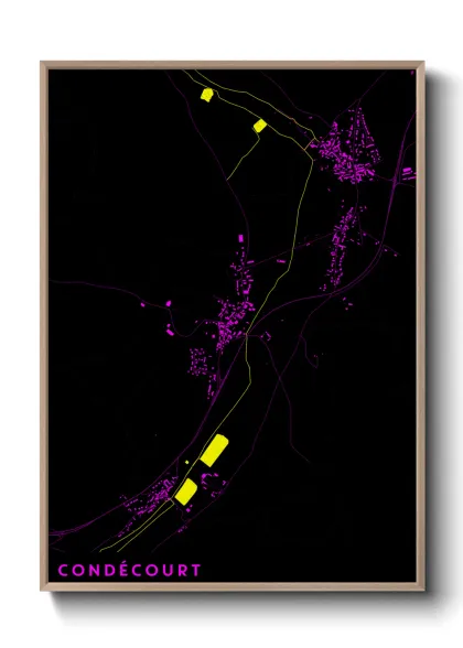 Une affiche de carte sur Condécourt