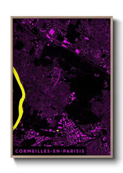 Une affiche de carte sur Cormeilles-en-Parisis