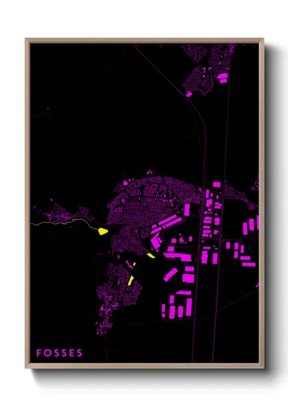 Une affiche de carte sur Fosses