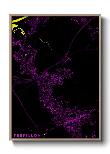 Une affiche de carte sur Frépillon