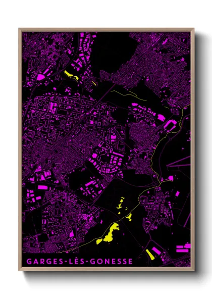 Une affiche de carte sur Garges-lès-Gonesse