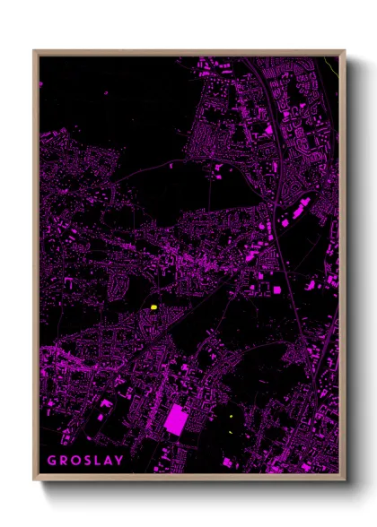 Une affiche de carte sur Groslay