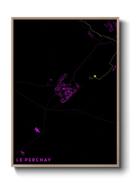 Une affiche de carte sur Le Perchay