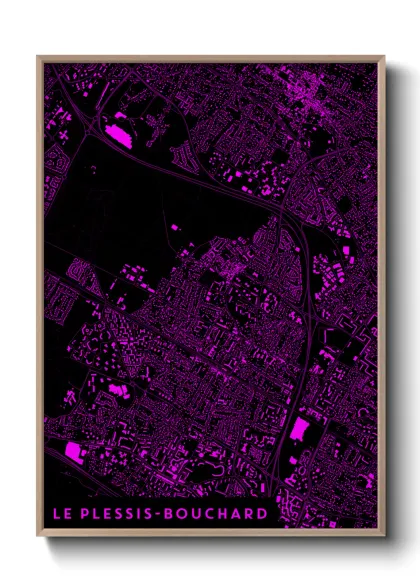 Une affiche de carte sur Le Plessis-Bouchard