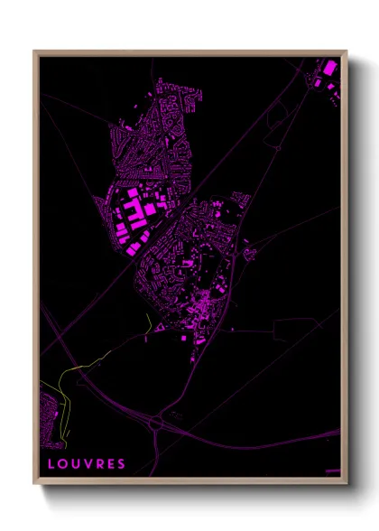 Une affiche de carte sur Louvres