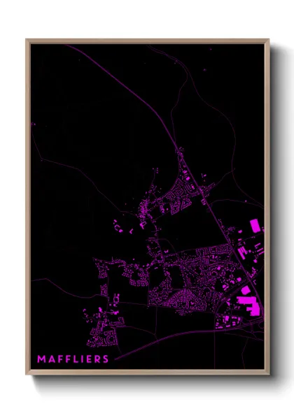 Une affiche de carte sur Maffliers