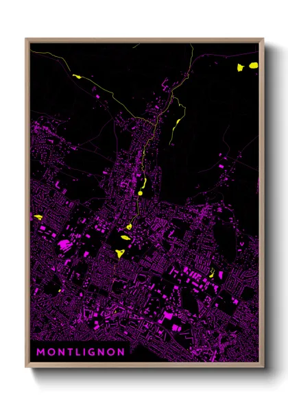 Une affiche de carte sur Montlignon