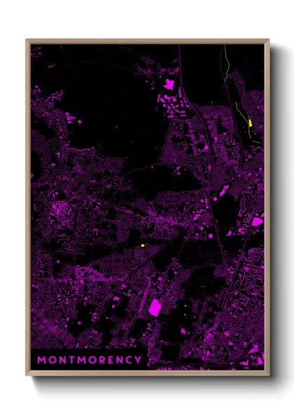 Une affiche de carte sur Montmorency