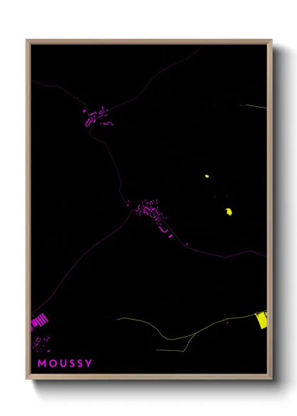 Une affiche de carte sur Moussy