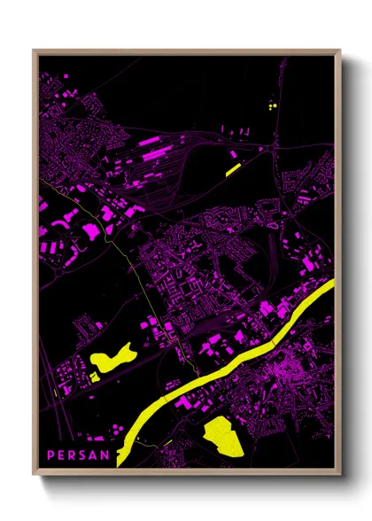 Une affiche de carte sur Persan