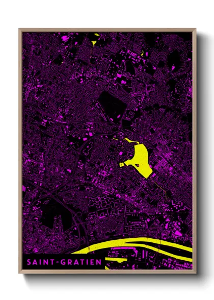 Une affiche de carte sur Saint-Gratien