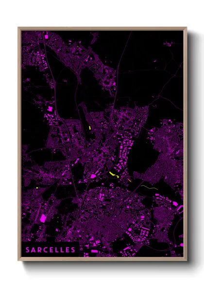 Une affiche de carte sur Sarcelles