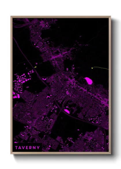 Une affiche de carte sur Taverny