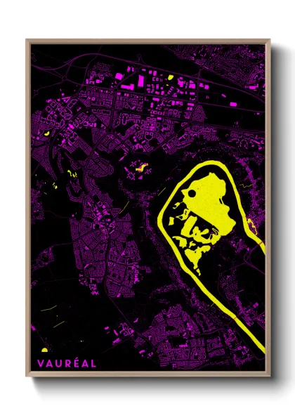 Une affiche de carte sur Vauréal