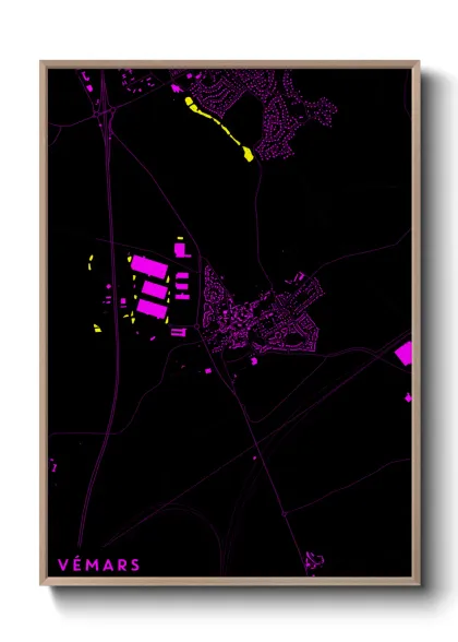 Une affiche de carte sur Vémars