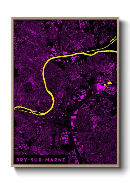 Une affiche de carte sur Bry-sur-Marne