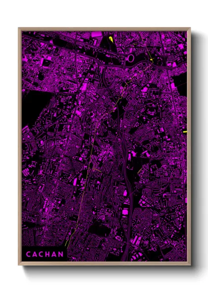 Une affiche de carte sur Cachan