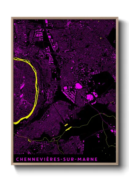 Une affiche de carte sur Chennevières-sur-Marne