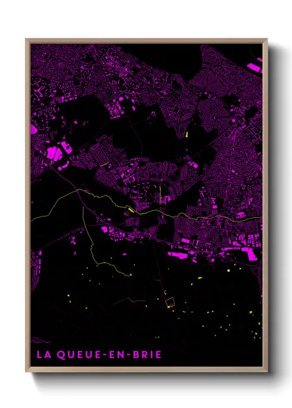 Une affiche de carte sur La Queue-en-Brie