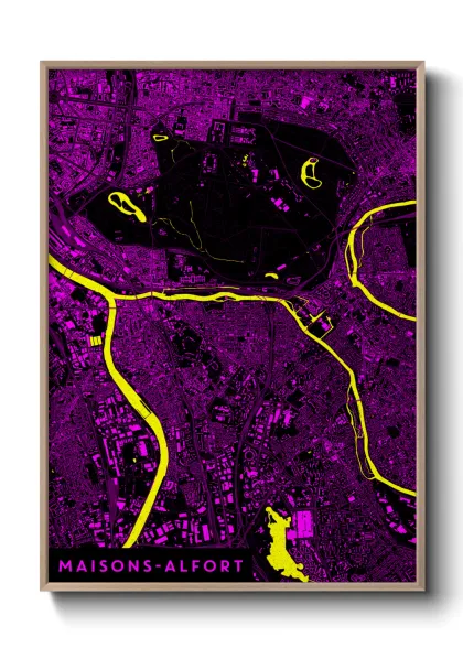 Une affiche de carte sur Maisons-Alfort