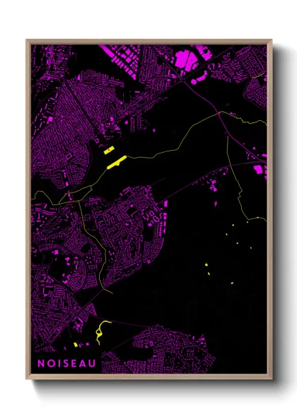 Une affiche de carte sur Noiseau