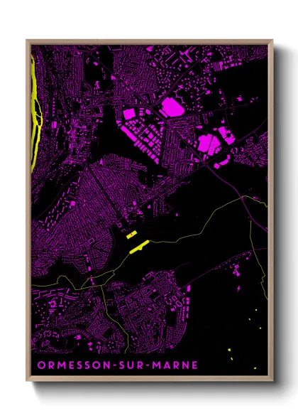 Une affiche de carte sur Ormesson-sur-Marne