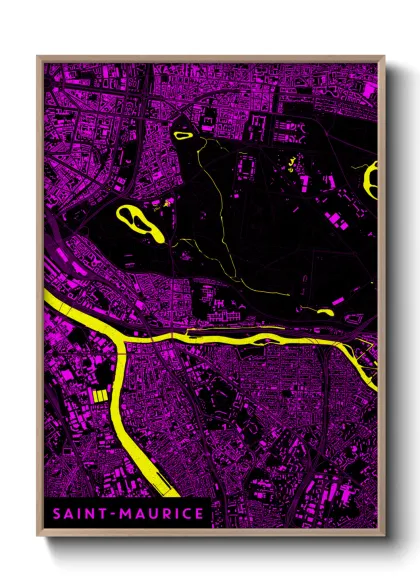 Une affiche de carte sur Saint-Maurice