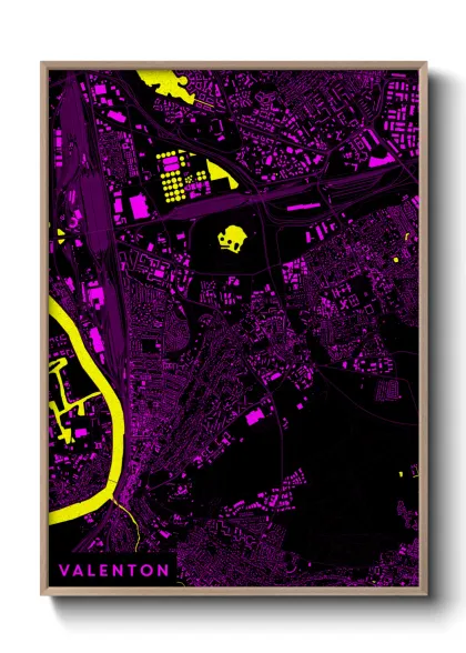 Une affiche de carte sur Valenton