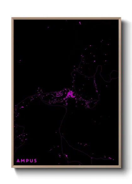 Une affiche de carte sur Ampus