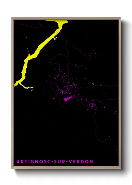 Une affiche de carte sur Artignosc-sur-Verdon