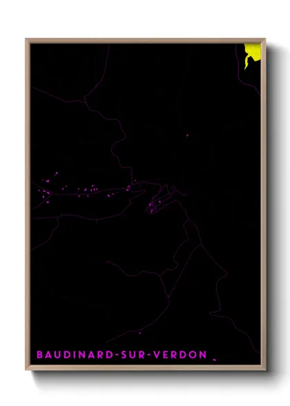 Une affiche de carte sur Baudinard-sur-Verdon