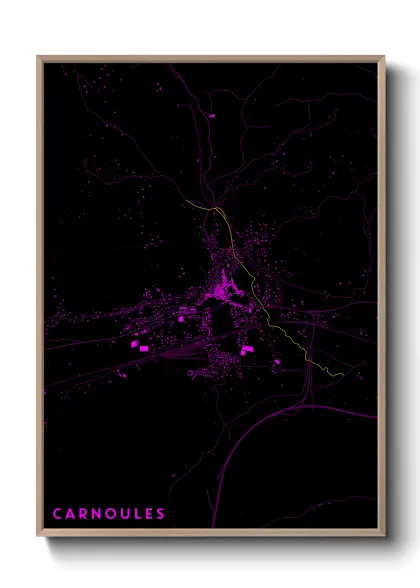 Une affiche de carte sur Carnoules