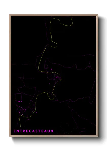 Une affiche de carte sur Entrecasteaux