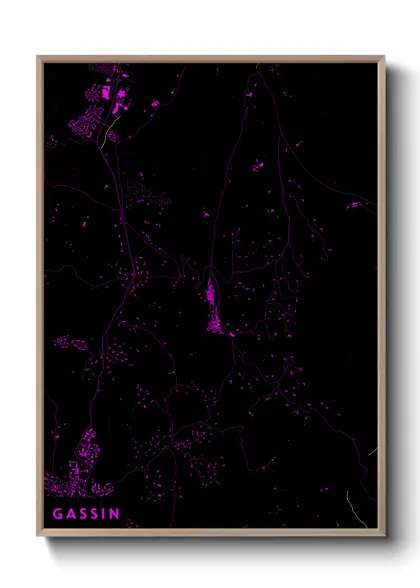 Une affiche de carte sur Gassin