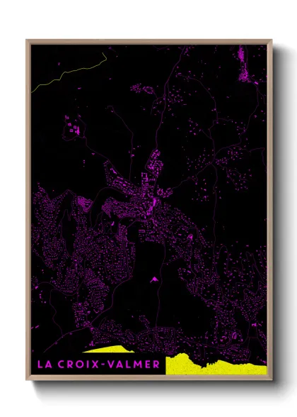 Une affiche de carte sur La Croix-Valmer