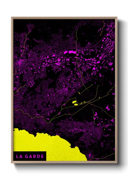Une affiche de carte sur La Garde