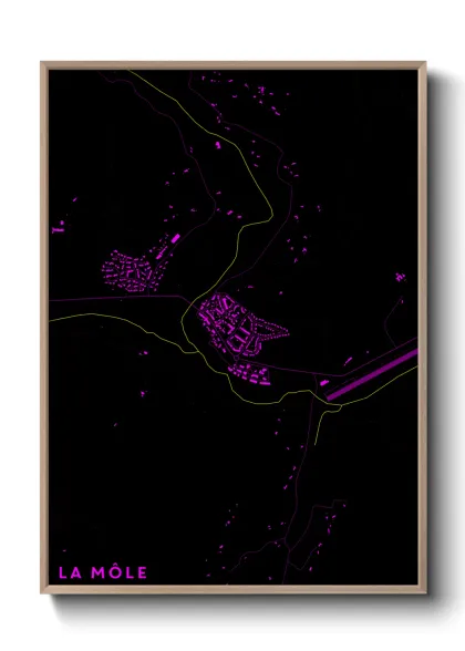 Une affiche de carte sur La Môle