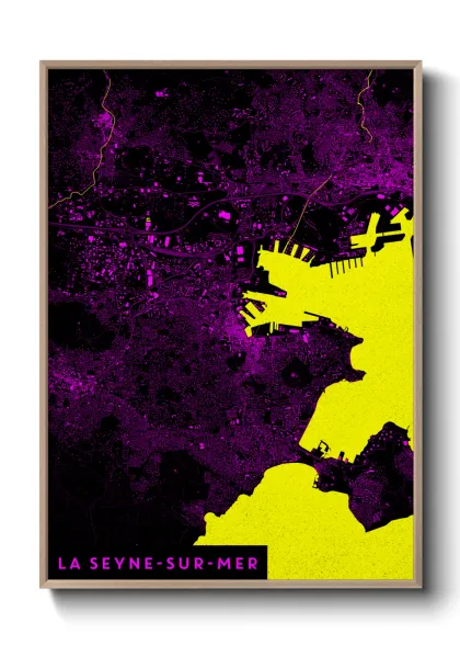 Une affiche de carte sur La Seyne-sur-Mer
