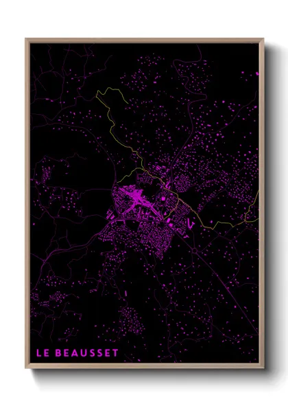 Une affiche de carte sur Le Beausset