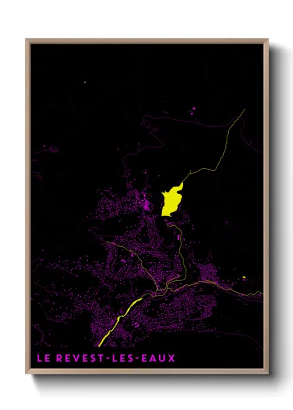 Une affiche de carte sur Le Revest-les-Eaux