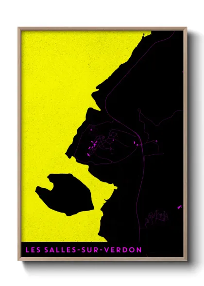 Une affiche de carte sur Les Salles-sur-Verdon
