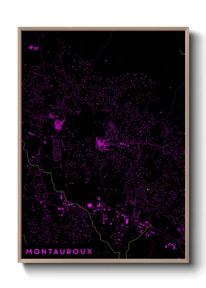 Une affiche de carte sur Montauroux