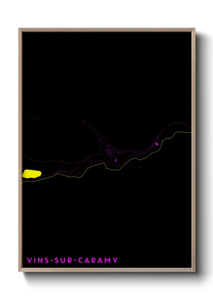 Une affiche de carte sur Vins-sur-Caramy