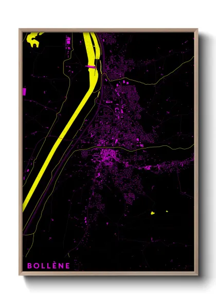 Une affiche de carte sur Bollène